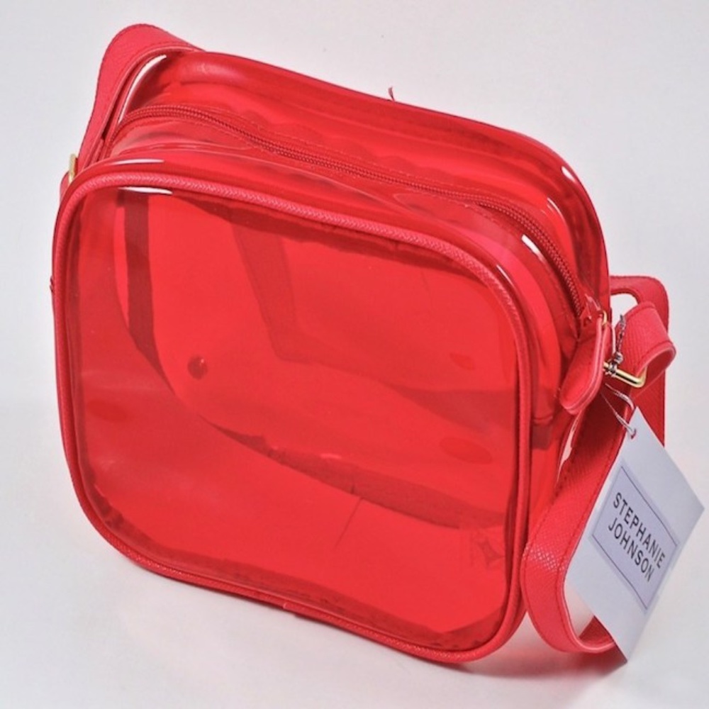 NEW- Stephanie Johnson Red Camera Crossbody Bag
